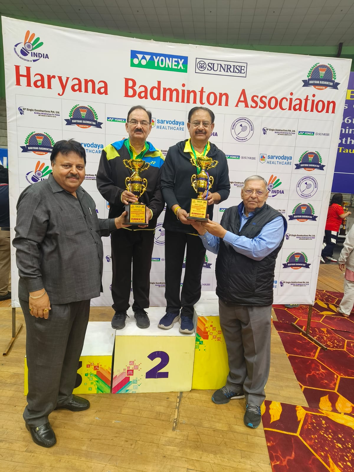 Balbir wins Silver in Veteran National Badminton 